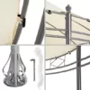 tectake 800723 Gartenpavillon rund Ø 3,5m, wasserabweisend, Pavillon Festzelt inkl. Seitenteile und Befestigungsmaterial (Creme) - Image 10