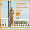 Viesta Solardusche 35L Outdoordusche mit Wassertank, Pooldusche Gartendusche mit Fußdusche, Wasserhahn und schwenkbarer Regendusche, UV-beständig - Image 5
