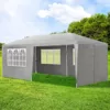 Juskys Partyzelt 3x6 m in Grau — Gartenpavillon mit Dach & Seitenwänden — Gartenzelt mit 18 m² Grundfläche — Sonnenschutz für Outdoor - Image 3