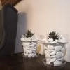Kalapanta - Dekosteine ​​aus recyceltem Kunststoff für Vasen, Malerei, Aquarien, Haus, Garten (Größe S Ø 2-5 cm, etwa 75 Stück, Weiß) - Image 5