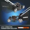 WORX WG749E NITRO Akku-Rasenmäher 40V - starker bürstenloser Motor - 46cm Schnittbreite - mähen bis zu 500 ㎡ - mit zusätzlichem Antrieb - 7 Schnitthöhenstufe - inkl. 2x 4Ah Akkus & Dual-Ladengerät - Image 7
