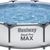 Bestway Steel Pro MAX Frame Pool ohne Pumpe Ø 305 x 76 cm, lichtgrau, rund - Image 7