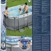 Bestway Power Steel Frame Pool-Set mit Filterpumpe 305 x 200 x 84 cm, grau, oval - Image 4