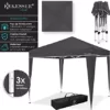 KESSER® Pavillon 3x3m | wasserdicht | inkl. Tasche | Pop-Up Klicksystem | UV-Schutz 50+ | Faltpavillon | Gartenzelt | Partyzelt | Metall-Verstrebungen | Anthrazit - Image 3