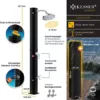 KESSER® Solardusche 35 Liter Solar Gartendusche Inkl. Schutzhaube | warmes Wasser | max. 60°C ohne Stromanschluss Pooldusche Camping| Regenduschkopf und Wasserhahn | Gartenschlauch-Anschluss, Schwarz - Image 8