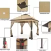 Yaheetech Gartenlaube 3,3 x 3,3 m Pop Up Gartenpavillon Doppeldach Stabil Wasserdicht höhenverstellbar Pavillon mit 4 Netzwänden, Hinterhof-Pavillon für Garten Hof Terrasse - Image 7