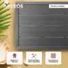 Arebos Solardusche 60 L | mit Handbrause & Thermometer | Wassertemperatur bis zu 60°C Pooldusche Camping | runder Duschkopf | Snap-In Technologie | Inkl. Abdeckhaube&Bodenplatte in Anthrazit I Schwarz - Image 5