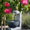 dobar® 96120e Großer Design Gartenbrunnen Juno | Terrassenbrunnen mit LED-Beleuchtung | Wasserfall aus Polyresin | Springbrunnen Outdoor | Dekorativer Zierbrunnen | 52 x 44 x 65 cm - Image 10