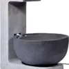 dobar® 96120e Großer Design Gartenbrunnen Juno | Terrassenbrunnen mit LED-Beleuchtung | Wasserfall aus Polyresin | Springbrunnen Outdoor | Dekorativer Zierbrunnen | 52 x 44 x 65 cm - Image 6