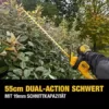 DeWalt bürstenlose Akku-Heckenschere / Strauchschere (18V, 5.0 Ah, 55 cm Schwertlänge, 19 mm Schnittstärke, inkl. Akku und System-Schnellladegerät), DCM563P1 - Image 7