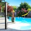 Viesta Solardusche 35L Outdoordusche mit Wassertank, Pooldusche Gartendusche mit Fußdusche, Wasserhahn und schwenkbarer Regendusche, UV-beständig - Image 9