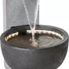 Dehner Gartenbrunnen Madeira mit LED Beleuchtung, ca. 65 x 43 x 51.5 cm, Polyresin, grau/schwarz - Image 3