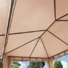 TOOLPORT Gartenpavillon 3x4 m ALU Premium ca 220g/m² Dachplane wasserdicht Pavillon - 4 Seitenteile Gartenzelt Taupe ca 9x9cm Profil - Image 5