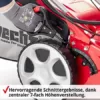 HECHT 5IN1 Rasenmäher Benzin – Leistungsstarker 4 Takt Motor mit 46 cm Schnittbreite – 60 L Fangkorb – Radantrieb – Mulchfunktion – Selbstantrieb (Mit Elektro-Start) - Image 10