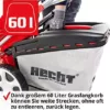 HECHT 5IN1 Rasenmäher Benzin – Leistungsstarker 4 Takt Motor mit 46 cm Schnittbreite – 60 L Fangkorb – Radantrieb – Mulchfunktion – Selbstantrieb (Mit Elektro-Start) - Image 9