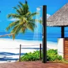 COSTWAY Solardusche mit Handbrause | 35 Liter | 216,5 cm | bis 60°C | Gartendusche mit schwenkbarem Duschkopf & Fußdusche | inkl. Gartenschlauch-Anschluss | Pooldusche für Pool, Strand, Garten - Image 9