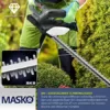 MASKO® Akku Heckenschere Profi Hecken & Strauchschere 57cm Schnittlänge Inkl. 21V Akku 2,0 Ah & Ladegerät kabellos Elektro-Heckenschere 27mm Zahnabstand Dual Schnittklingen Verstellbarer Griff Grau - Image 7