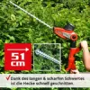Hecht Starke Elektro Teleskopheckenschere elektrisch mit starken 750 Watt – 510 mm Schwertlänge - Teleskopstiel, abwinkelbarem Kopf und Tragegurt – Für einen schönen Schnitt Ihrer Hecken und Sträucher - Image 7