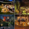 Moxled Solarlampen für Außen Garten, 4 Stück Solar Fackeln mit Realistischer Flammeneffekt, IP65 Wasserdicht Gartenfackeln Solarleuchten für Außen, Hinterhöfe, Gärten, Rasen Beleuchtung - Image 4