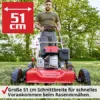 HECHT Benzin Mulchrasenmäher – Benzinrasenmäher mit Mulchfunktion und Seitenauswurf – 51 cm Schnittbreite – B&S Motor oder HECHT 4 Takt Motor – ohne Fangkorb – Mulchen mit dem Rasenmäher Profi - Image 4