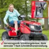 NEU – HECHT Rasentraktor mit Seitenauswurf – Benzin Rasenmäher Traktor mit Einzylinder 4-Takt-OHV Motor – 10,3 kW Motorleistung – Aufsitzrasenmäher für große Rasen Flächen – 98 cm Schnittbreite - Image 10