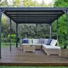 Palram Milano 4300 Gartenpavillon: Höchst Widerstandsfähiger Und Flacher Hardtop Pavillon 426 x 309 cm. Robuste Aluminiumkonstruktion Mit Dach Aus Polycarbonat. Ideal Als Freistehende Überdachung. - Image 9