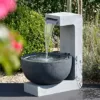 dobar® 96120e Großer Design Gartenbrunnen Juno | Terrassenbrunnen mit LED-Beleuchtung | Wasserfall aus Polyresin | Springbrunnen Outdoor | Dekorativer Zierbrunnen | 52 x 44 x 65 cm - Image 4