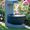 dobar® 96120e Großer Design Gartenbrunnen Juno | Terrassenbrunnen mit LED-Beleuchtung | Wasserfall aus Polyresin | Springbrunnen Outdoor | Dekorativer Zierbrunnen | 52 x 44 x 65 cm - Image 11