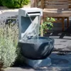 dobar® 96120e Großer Design Gartenbrunnen Juno | Terrassenbrunnen mit LED-Beleuchtung | Wasserfall aus Polyresin | Springbrunnen Outdoor | Dekorativer Zierbrunnen | 52 x 44 x 65 cm - Image 9