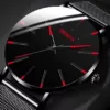 Herrenuhr Ultradünne Quarz Analoge Armbanduhr Einfaches Edelstahl-Mesh-Band - Image 5
