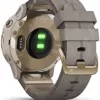 Garmin Fenix 6S Pro Solar Smartwatch Goldfarben/Leder Grau 010-02409-26 - Image 6
