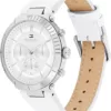 Tommy Hilfiger Multi Zifferblatt Quarz Uhr für Damen mit Weisses Lederarmband - 1782352 - Image 3