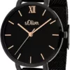 s.Oliver Damen-Armbanduhr Analog Quarz Edelstahl (Schwarz) SO-3664-MQ - Image 3