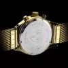 LOUIS XVI Herren-Armbanduhr Danton Gold Schwarz echte Diamanten Stahlband Römische Zahlen Chronograph Analog Quarz Edelstahl Milanaise 898 - Image 7