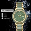 Diella Automatik Damen Uhren, Luxus Grün Jade und Gold Edelstahl Armband Uhren für Damen, Wasserdicht Damen Uhren (Modell: AD6001L) - Image 7