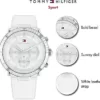 Tommy Hilfiger Multi Zifferblatt Quarz Uhr für Damen mit Weisses Lederarmband - 1782352 - Image 5