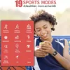 HENGTO Fitness Tracker für Kinder, IP68 wasserdichter Aktivitäts Tracker, Schrittzähler, Herzfrequenzmesser, 19 Sport Gesundheitsmodi, tolles Kindergeschenk für Teenager - Image 3
