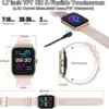 Smartwatch Damen mit Telefonfunktion, 1.7" Touchscreen Uhr Fitness Tracker mit Whatsapp Funktion, Wasserdicht Fitnessuhr Sportuhr für iOS Android, Geschenk für Geburtstag Weihnachten, Watch Rosegold - Image 8