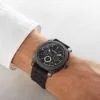 Fossil Herrenuhrenmaschine, 45mm Gehäusegröße, Quarz-Chronographenwerk, Silikonarmband - Image 6