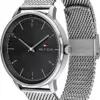 Tommy Hilfiger Analog Quarzuhr für Herren mit Silbernes Edelstahl-Mesh-Gliederarmband - 1791842 - Image 3