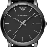 Emporio Armani Herrenuhr mit drei Zeigern, Edelstahl, 41 mm Gehäusegröße
