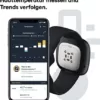 Fitbit Sense Advanced Smartwatch with Tools for Heart Health, Stress Management & Skin Temperature Trends, Carbon/Graphite Stainless Steel - Image 5