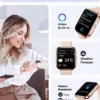 Smartwatch damen mit Telefonfunktion, 1,69" schrittzähler uhr damen mit großem Farbdisplay, Alexa eingebaute, Pulsmesser, Schlafmonitor, Schrittzähler, Aktivitätstracker kompatibel mit Android/IOS - Image 4