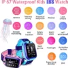 PTHTECHUS Kinder Smartwatch Telefon - Wasserdichtes Touchscreen Kinder Smartwatch, Anruf Voice Chat SOS Digitalkamera Wecker, Geschenk für Kinder Junge Mädchen Student (S12PINK) - Image 3
