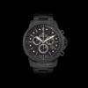 LOUIS XVI Palais Royale Herrenuhr Chronograph 43 mm Schweizer Quarzwerk Edelstahl Armband Schwarz Zifferblatt Schwarz Karbon echte Diamanten 894 - Image 4