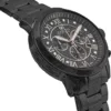 LOUIS XVI Herren-Armbanduhr Palais Royale Stahlband Schwarz Karbon echte Diamanten Römische Zahlen Chronograph Analog Quarz Edelstahl 1020 - Image 5