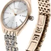 Swarovski Attract Uhr, Edelstahl Damenuhr mit Silberfarbenem Gehäuse, Weißem Zifferblatt, Swarovski Kristallen und Metallarmband - Image 3