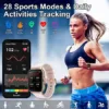 Smartwatch Damen mit Telefonfunktion, 1.7" Touchscreen Uhr Fitness Tracker mit Whatsapp Funktion, Wasserdicht Fitnessuhr Sportuhr für iOS Android, Geschenk für Geburtstag Weihnachten, Watch Rosegold - Image 5