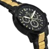 LOUIS XVI Palais Royale Herrenuhr Chronograph 43 mm Schweizer Quarzwerk Edelstahl Armband Bicolor Schwarz Gold Zifferblatt Karbon echte Diamanten 895 - Image 5