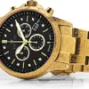 LOUIS XVI Palais Royale Herrenuhr Chronograph 43 mm Schweizer Quarzwerk Edelstahl Armband Gold Zifferblatt Schwarz echte Diamanten 1085 - Image 4